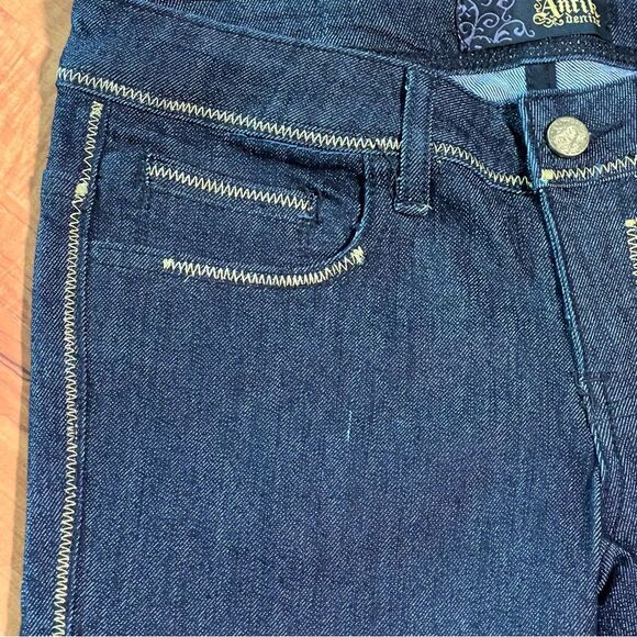 ANTIK Denim straight leg jeans 🖤 NEW 🖤 Y2K 🖤 low rise 🖤 size 25 - Picture 4 of 10